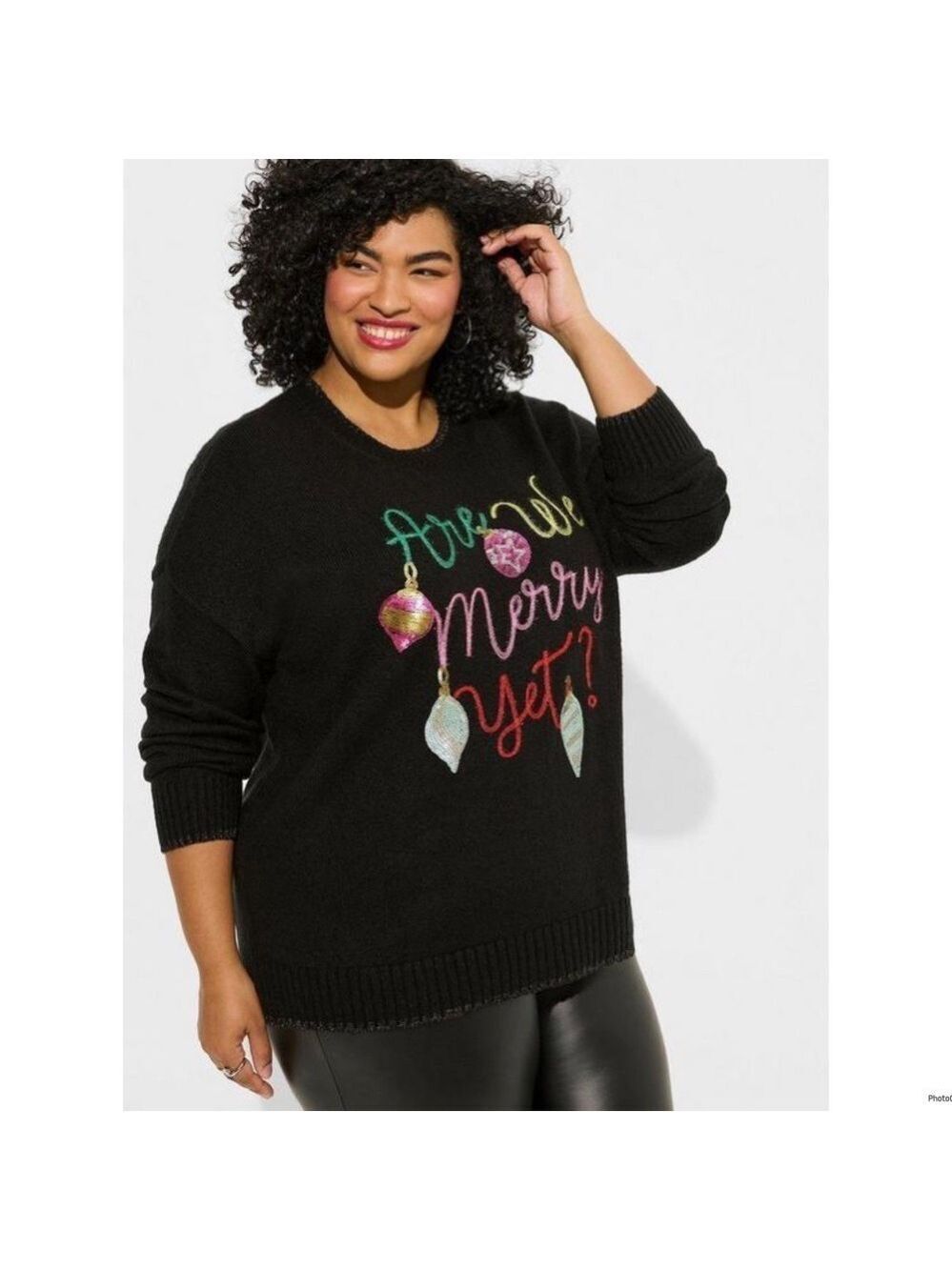 Torrid Merry Yet Pullover Crew Sweater Size 3X NWT